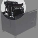 Lavabo Desmontable para Lavacabezas de Peluquería, Lavabo Recambio para Lavacabezas de Peluquería, Modelo General (Negro)