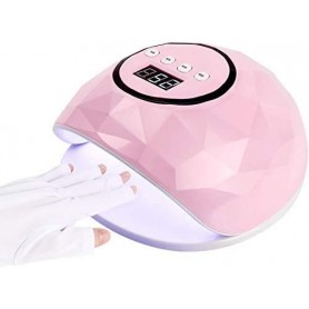 86W Secador de Uñas, Lámpara de Uñas LED UV con 39 Luz y Sensor Automático y 4 Temporizador(Rosa)