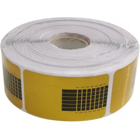 Rollo de 500 uds moldes pegatinas para manicura (Dorado pequeño)