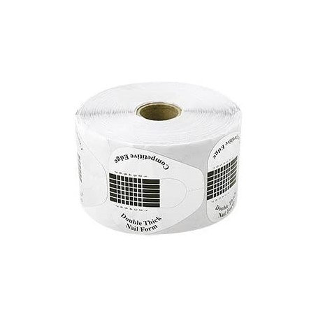 Rollo de 500 uds moldes pegatinas para manicura (Plateado pequeño)