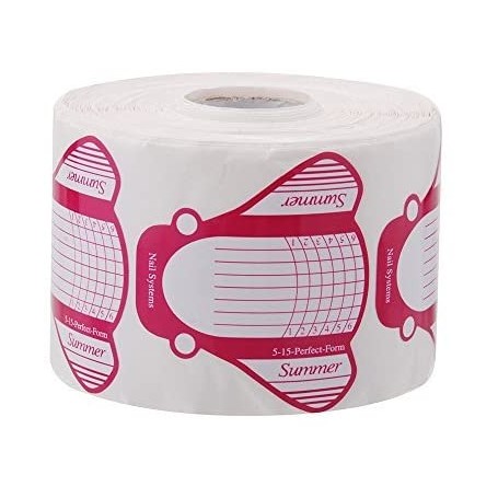 Rollo de 500 uds moldes pegatinas para manicura (Mariposa rosa)