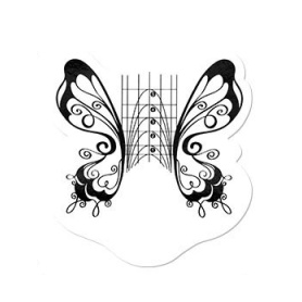 Rollo de 500 uds moldes pegatinas para manicura (Negra)