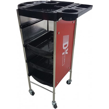 Carro de Mantenimiento para Peluquería, Barbería, CR-15 Rojo