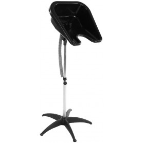 Lavacabeza Portátil Regulable y Basculante para Lavar Pelo, Color Negro