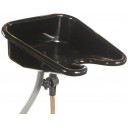 Lavacabeza Portátil Regulable y Basculante para Lavar Pelo, Color Negro