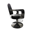 Sillón profesional de peluquería, 360º giratoria con base fijo de metal y altura regulable, modelo C62