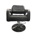 Sillón profesional de peluquería, 360º giratoria con base fijo de metal y altura regulable, modelo 006-78