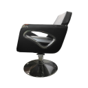 Sillón profesional de peluquería, 360º giratoria con base fijo de metal y altura regulable, modelo 006-78