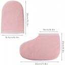 Guantes + Botines protección Parafina y Cera, Color Rosa