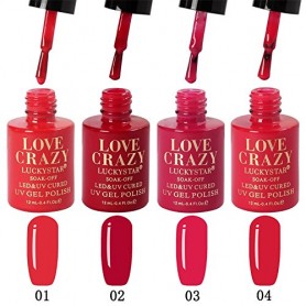 Kit de colores esmaltes 4 pcs en gel manicura semipermanente 01-04