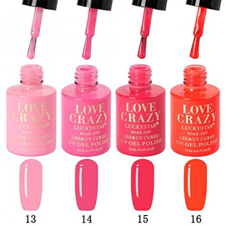 Kit de colores esmaltes 4 pcs en gel manicura semipermanente 13-16