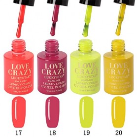 Kit de colores esmaltes 4 pcs en gel manicura semipermanente 17-20