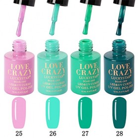 Kit de colores esmaltes 4 pcs en gel manicura semipermanente 25-28