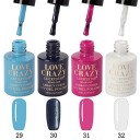 Kit de colores esmaltes 4 pcs en gel manicura semipermanente 29-32