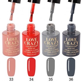 Kit de colores esmaltes 4 pcs en gel manicura semipermanente 33-36