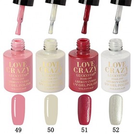 Kit de colores esmaltes 4 pcs en gel manicura semipermanente 49-52