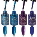 Kit de colores esmaltes 4 pcs en gel manicura semipermanente 77-80