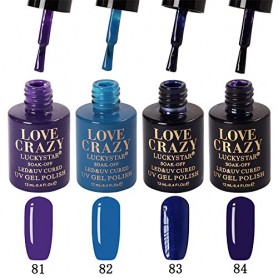 Kit de colores esmaltes 4 pcs en gel manicura semipermanente 81-84