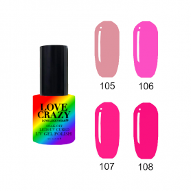 Kit de colores esmaltes 4 pcs en gel manicura semipermanente 105-108