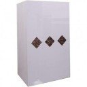 Mostrador para tiendas, mesa con cajones para recepción, mueble blanco con rombos de piedras