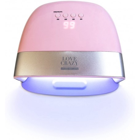 Lámpara Secador de Uñas 48W LED UV con 4 Temporizadores para UV Gel/Gel de Constructor/LED (Rosa)