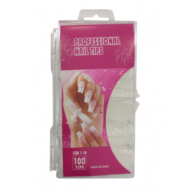 Tips de 100 uñas blanco