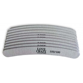 Kit 10 limas 100/100 con forma curvado