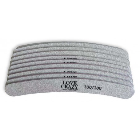 Kit 10 limas 100/100 con forma curvado