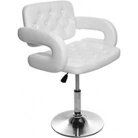 Sillón profesional de peluquería, 360º giratoria con base fijo de metal, asiento suave y cómodo de material piel (modelo 329-20)