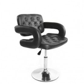 Sillón profesional de peluquería, 360º giratoria con base fijo de metal, asiento suave y cómodo de material piel (modelo 329-21)