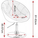 Sillón profesional de peluquería, 360º giratoria con base fijo de metal, asiento suave y cómodo de material piel (modelo 329-16)