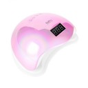 Lámpara SUN 5 plus 48W Led para secado de uñas para curar todo tipo Gel 99 bajo, 36 Leds (Rosa)