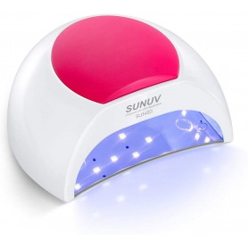 Lámpara Secadora de Uñas Profesional LED UV Lampara Uñas de Gel, Curado Luz en 4 modos para tiempo 10s, 30s, 60s y 90s