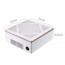 Aspirador profesional plano de alta potencia 60W para salón de uñas, eliminación de polvo para uso profesional, color blanco