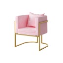 Sillón de salón y estética, de material suave y estructura de metal inoxidable