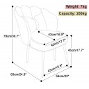 Sillón Lounge Terciopelo con Patas de Metal Chapadas en Oro, Butacas de Salón para Dormitorio/Tocador/Recepción