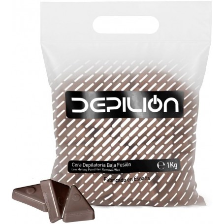 Cera caliente 1kg Chocolate | Cera baja fusión para depilación 1000gr | para pieles sensibles