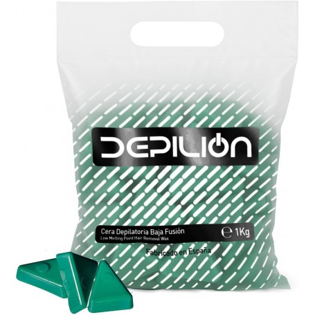 Cera caliente 1kg Verde | Cera baja fusión para depilación 1000gr | para pieles sensibles
