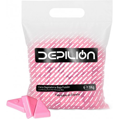 Cera caliente 1kg Rosa | Cera baja fusión para depilación 1000gr | para pieles sensibles