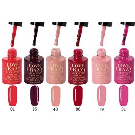 Esmaltes kit 6 color+ top coat y base coat