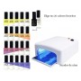 kit 20 color Incluido una 36W Lámpara UV de Secador de Uñas